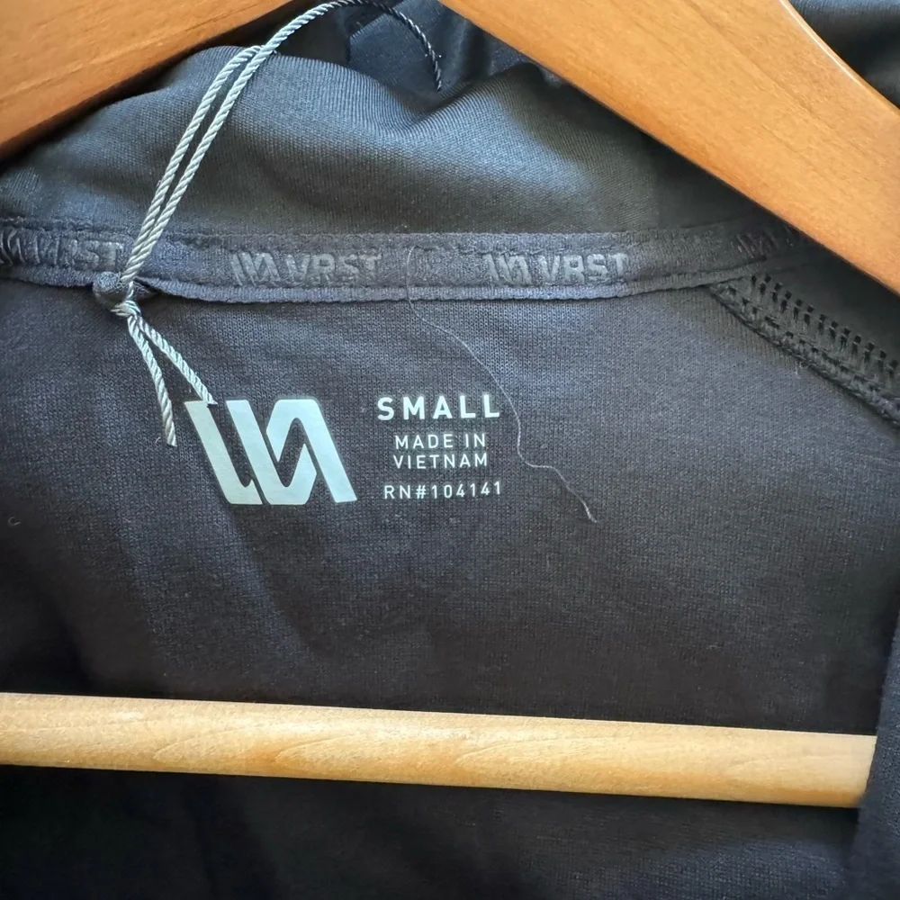 NWT! Men’s VRST Pinnacle fleece black full zip moisture wicking hoodie jacket S - Picture 3 of 5